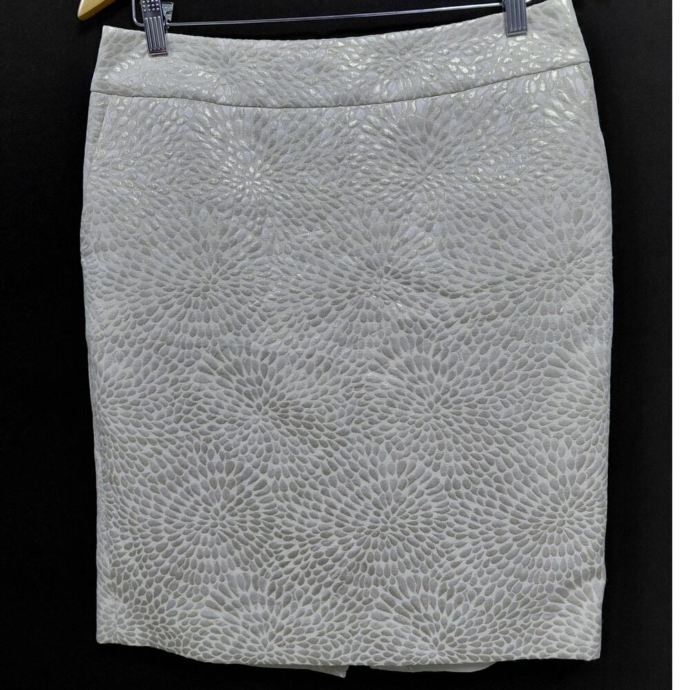 ANN TAYLOR LOFT label Metallic Geometric Pencil Skirt Size 6
